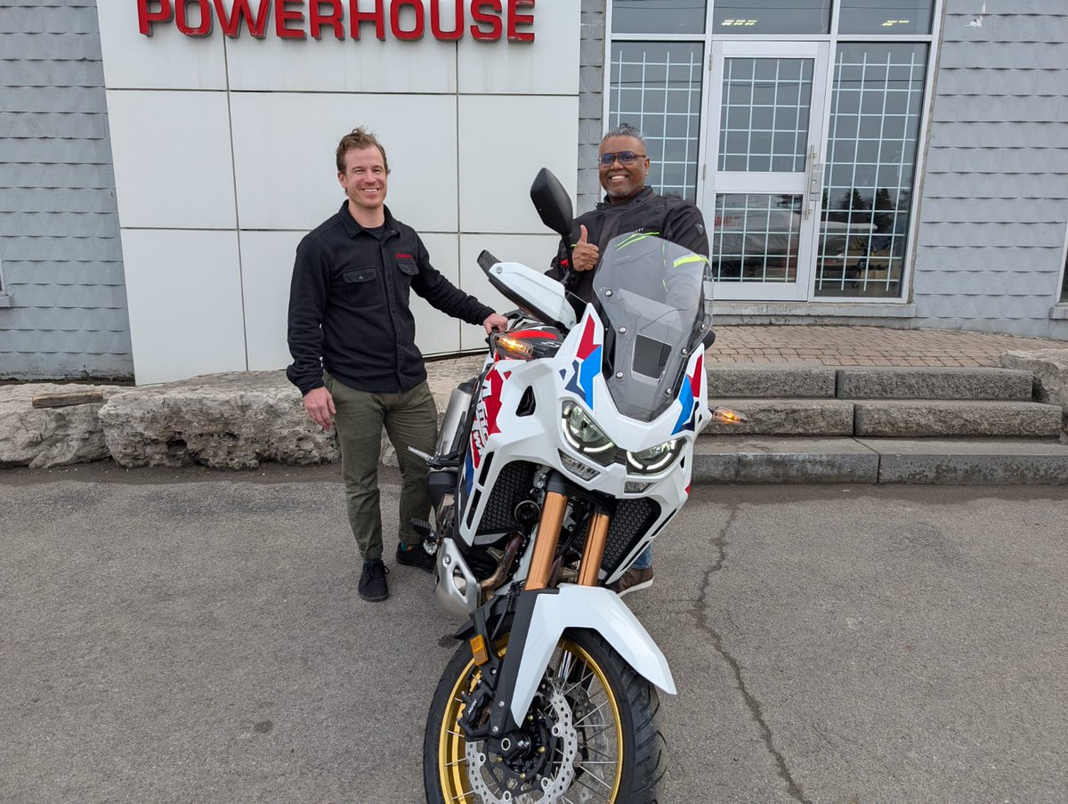 johninflamez's tweet photo. Huge thanks to @HondaMotoCA and Dewildt Honda for the delivery of my 2025 Honda ATAS ES DCT! After a 14-month wait, the day finally arrived! Appreciate all the support and updates throughout the journey - totally worth the wait! #AfricaTwin #advriding https://t.co/VYQn1P20Sv