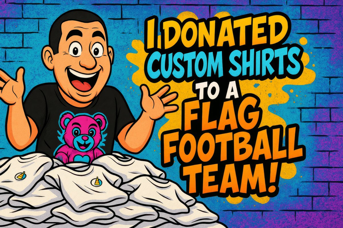 I Made 18 Custom Shirts for a Women’s Flag Football Team | Winthrop Coll... youtu.be/A8mWwIA1ph0?si… via <a href="/YouTube/">YouTube</a> 
#CustomShirts  
#SpiritShirts  
#MoraleShirts  
#Dripteesandstickers
#WomenInSports  
#FlagFootball  
#WinthropCollegePrep  
#SmallBusinessLove  
#CustomApparel