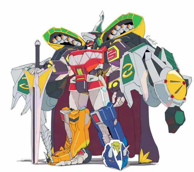 獣帝大獣神にマント似合うよねって7年前に描いたやつ(ちょっと加筆 