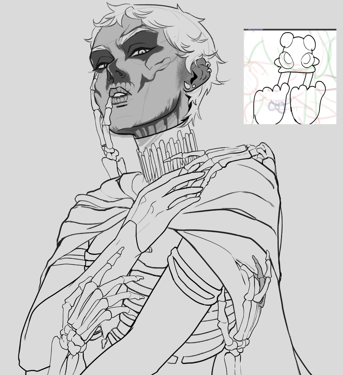 harrowhark nonagesimus wip, I read a book for the first time in my life you guys are you proud of me #TheLockedTomb