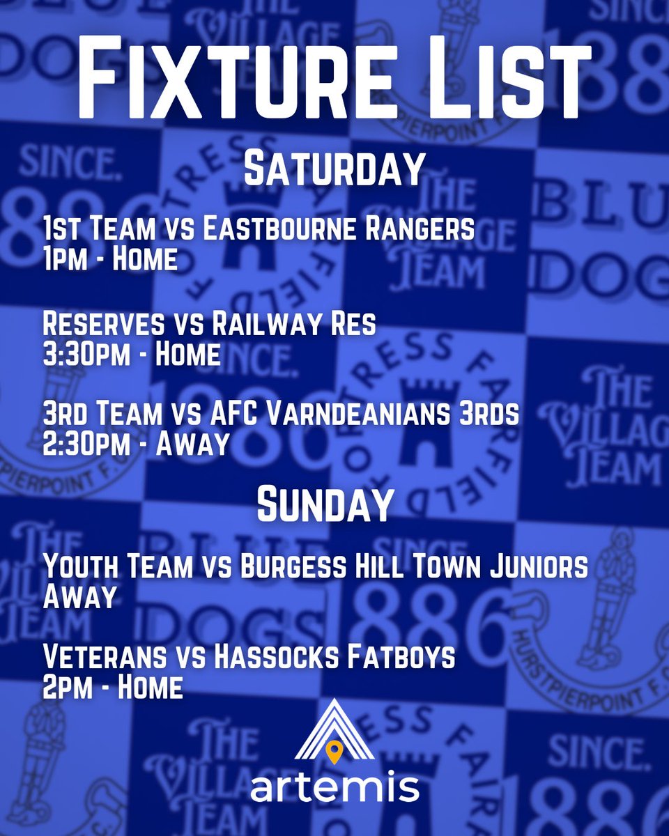 ⚽️ This Weekend! ⚽️

Some massive games on the fixture list! 

🏆 The Reserves could book a place in the Tester Cup Final with a win this afternoon, and victory for the Vets would wrap up the league title tomorrow.

Good luck to everyone pulling on the shirt this weekend!