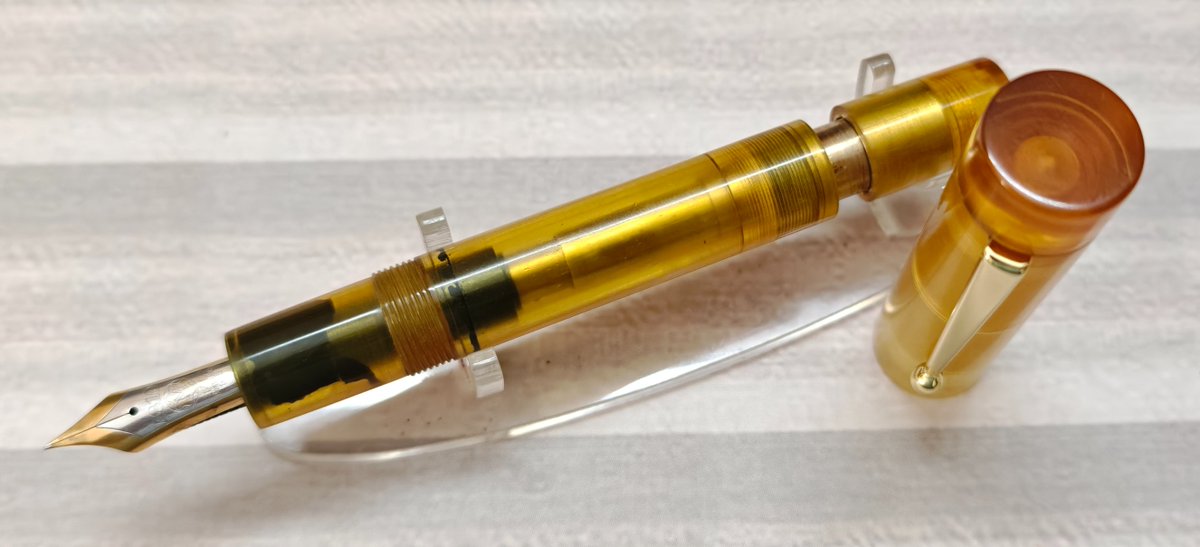 Finished up: custom pen with telescopic piston and Montblanc nib.