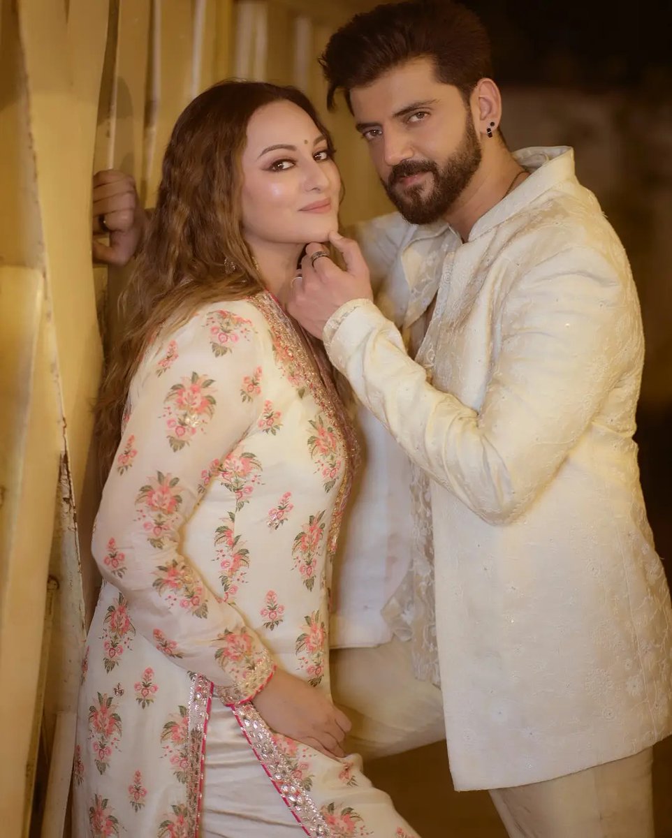 Wrapped in love and elegance ✨ Zaheer and I, soaking in the magic of the moment. ❤️ #Blessed #TogetherForever