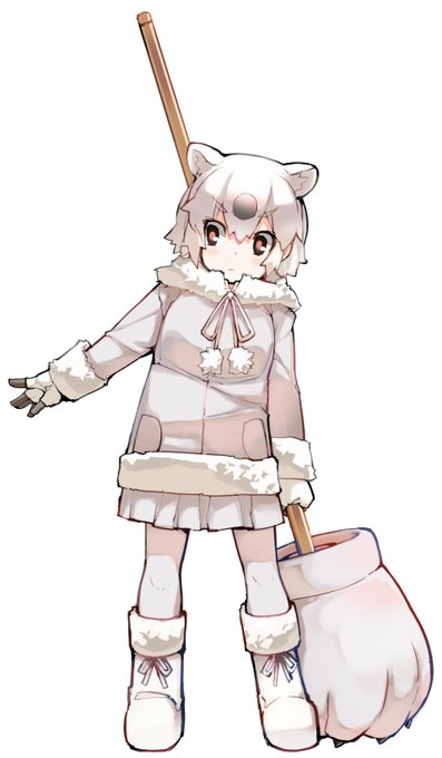だいぶ前(2019年2月3日)に描いたけものフレンズのホッキョクグマ、のカットイン無し版をなんとなく上げてみる #けものフレンズ 