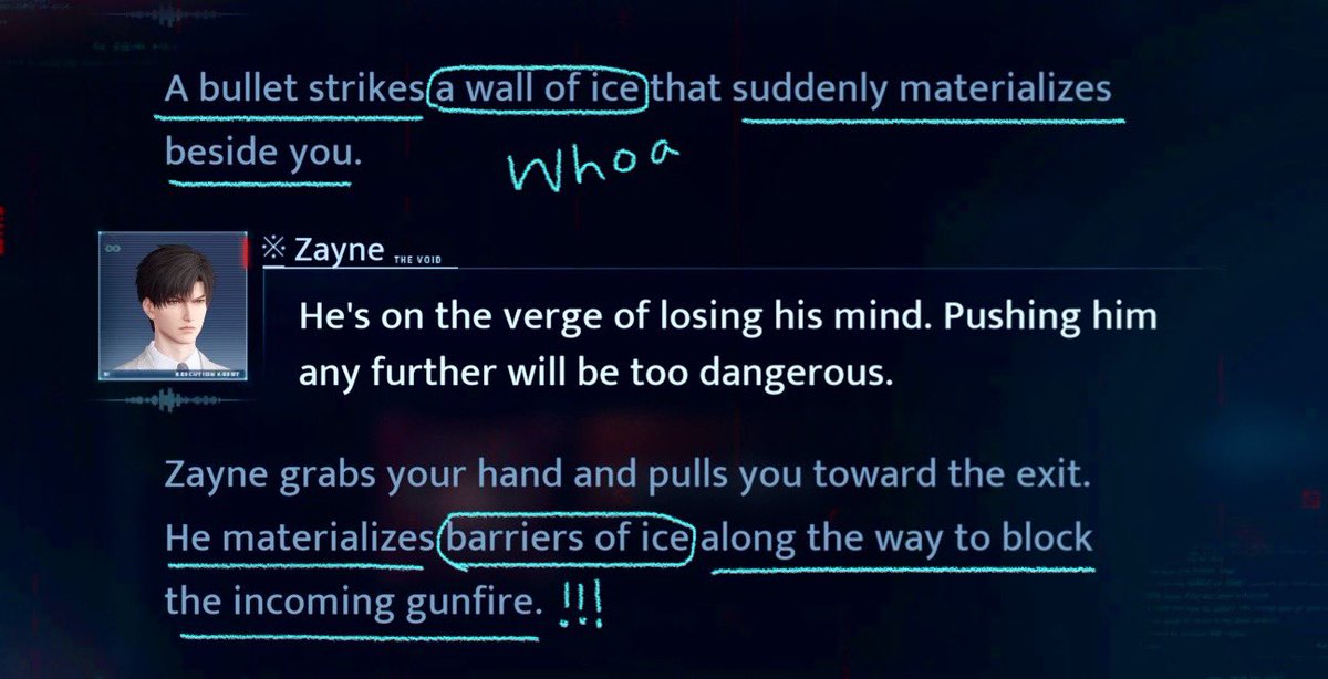 friendly reminder that zayne’s speed and reflexes enable him to block BULLETS with his evol 🥵