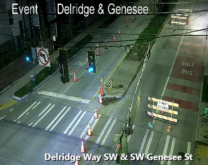 SWオレゴンST＆SW Genesee St. SW Oregon Stの北の右NBレーンとSW