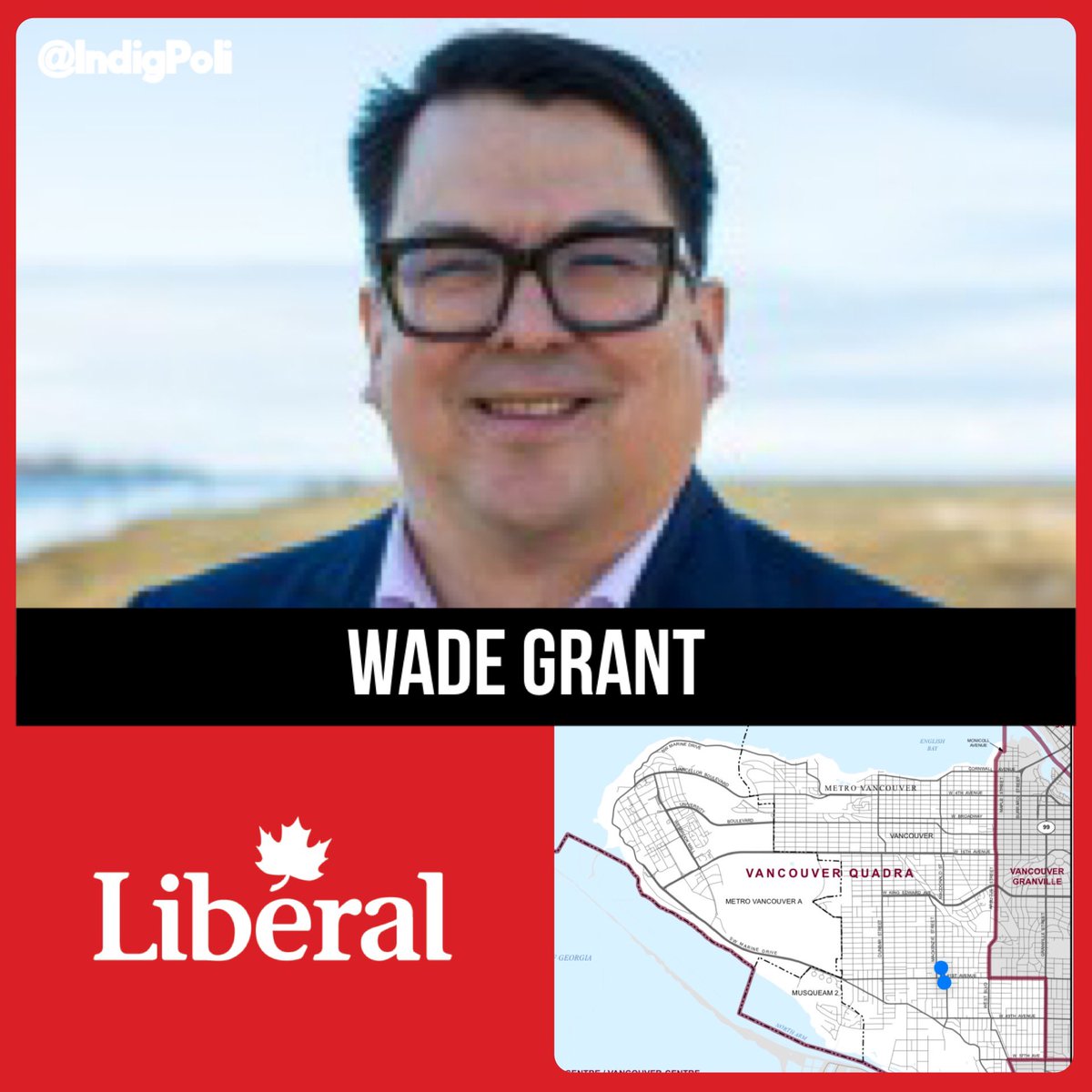 Indigenous Politics #IndigPoli News (@indigpoli) on Twitter photo The <a href="/liberal_party/">Liberal Party</a> has announced <a href="/WadeGrant/">Wade Grant</a> as candidate for Vancouver Quadra. A member and former elected leader of the Musqueam Indian Band, Grant is working to be the next MP for the urban riding.
#indigcand2025 #cdnpoli #CanadaElection2025 #bcpoli
#musqueam #vancouverquadra The <a href="/liberal_party/">Liberal Party</a> has announced <a href="/WadeGrant/">Wade Grant</a> as candidate for Vancouver Quadra. A member and former elected leader of the Musqueam Indian Band, Grant is working to be the next MP for the urban riding.
#indigcand2025 #cdnpoli #CanadaElection2025 #bcpoli
#musqueam #vancouverquadra