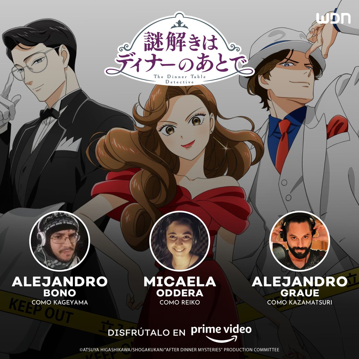 Este equipo poco convencional llega para abordar los casos más difíciles de esta ciudad. 😉
¡El doblaje de "El Detective de la Mesa" ya llegó a Amazon Prime Video! 💙
🍷 Micaela Oddera como Reiko.
🍷 <a href="/AleGBono/">AleXBono</a> como Kageyama.
🍷 <a href="/Alegraue/">Ale Graue - Mono no Aware</a> como Kazamatsuri.