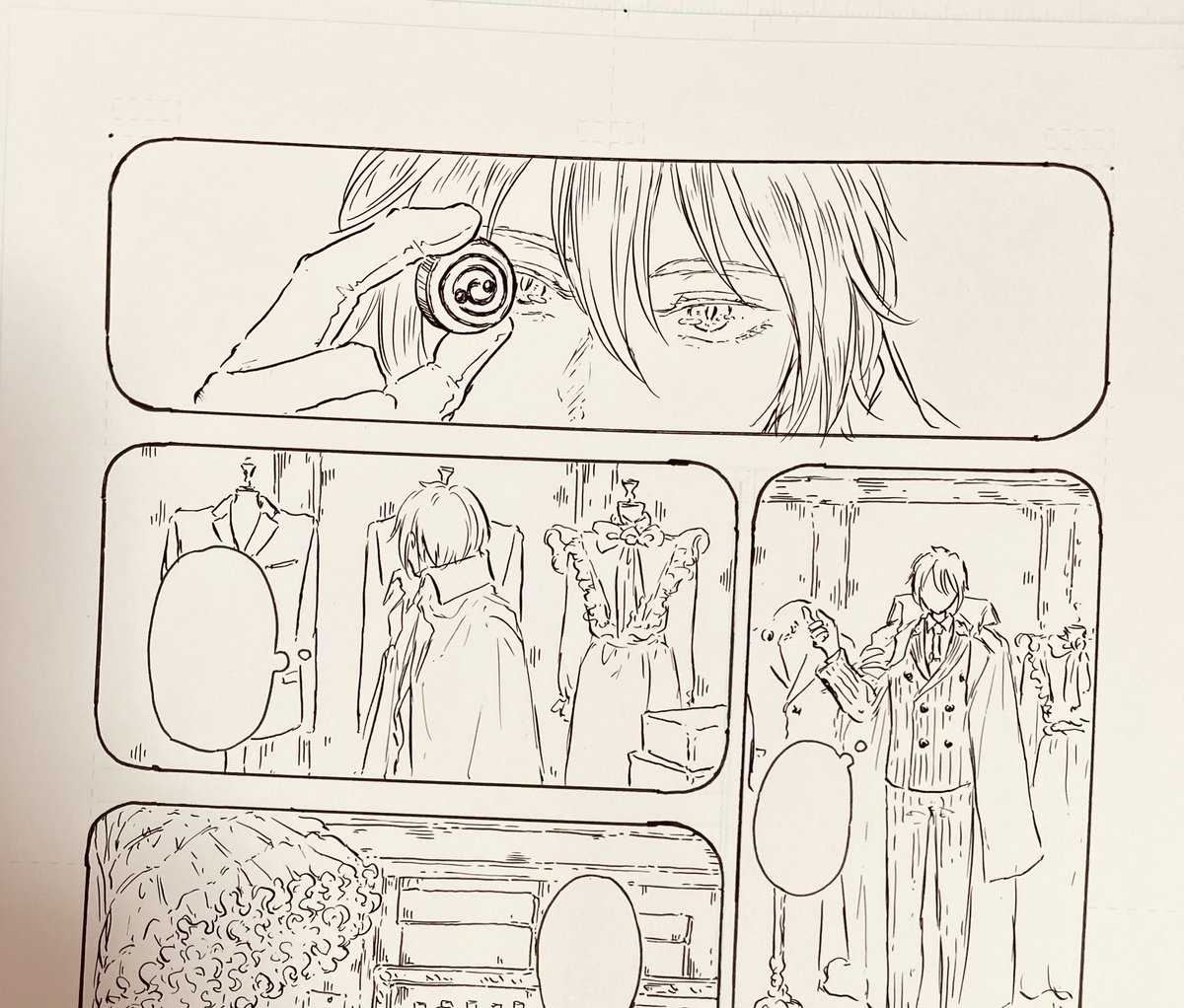 進捗!最初描こうと思ってた絵本のお話はやっぱきびしそうだったので別のにした!2人で同じ夢をみたりするお話 