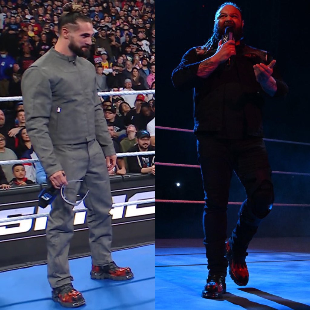 itsmekelsey_x's tweet image. Seth Rollins is wearing the same shoes that Bray Wyatt wore. 🥲

#SmackDown