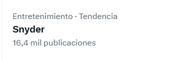 jonacustodio's tweet image. Y un día casual...

Snyder está en tendencias. 🤷🏻‍♂️

#Snyder