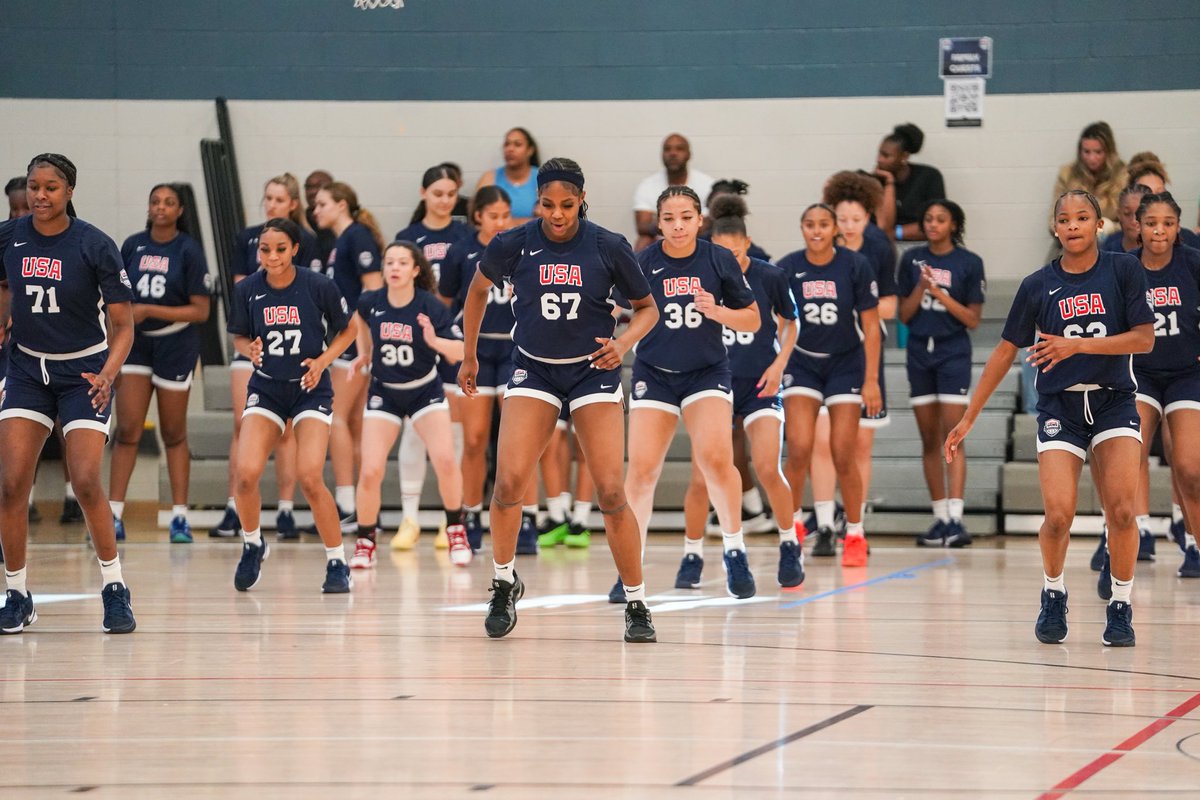 JannonLampley's tweet photo. @LolaLampley3 full go in session 1 @usabjnt in Tampa,FL at the Final Four. 

Year Three 🥇 of USA Basketball participation. 

So very proud! https://t.co/y8rOIALPhD