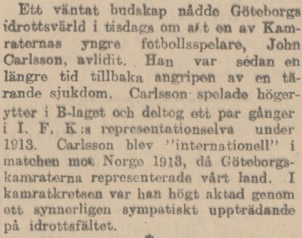 ifkdb_se's tweet photo. Idag för 132 år sedan föddes John "Typpa" Carlsson. Han höll mestadels till i B-laget, men testades i A-laget och noterades för en landskamp när landslaget skêckade Blåvitt att möta Norge 1913. Typpa blev bara 22 år gammal efter att han drabbats av en "tärande sjukdom". #ifkgbg https://t.co/gVqgMF4KOR