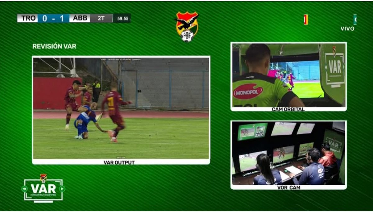 EL VAR no es el mismo que en anteriores temporadas? En la expulsión e Víctor Hugo Melgar de Real Totora no se advierte con claridad que cometió una falta como para recibir la roja del juez del partido. Ante la duda no se puede castigar como ocurrió en Oruro.