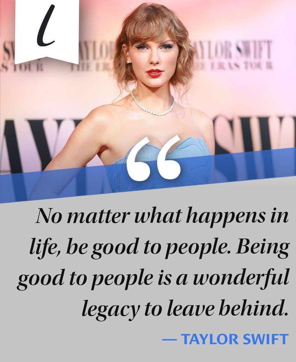TheListDaily's tweet photo. Wise words from #TaylorSwift. ✨️ https://t.co/lbrzclNuP7