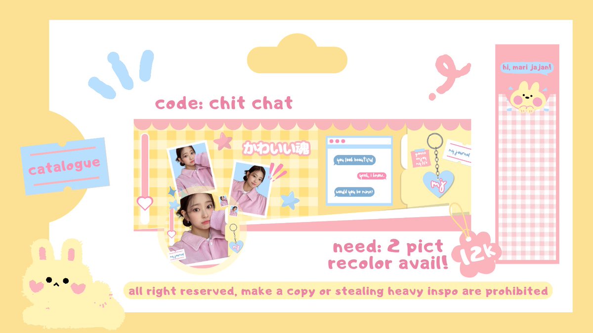 Any interaction would be appreciated!

Halloo guys! hari ini aku kembali bawa 2 layout yang siap buat diospek, sudah aman belum ya? Jika ada kesamaan dengan BA lain boleh DM BAIK-BAIK yaaa. Dan untuk harganya kira² sudah pas belum segini? Terimakasih banyak! #zonauang️