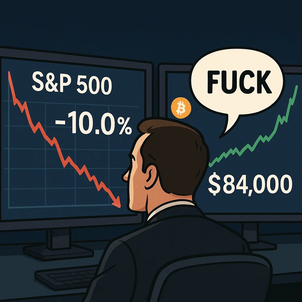 naiivememe's tweet photo. Stock market liquidation is flowing into Bitcoin https://t.co/1Yq26kY9Bn