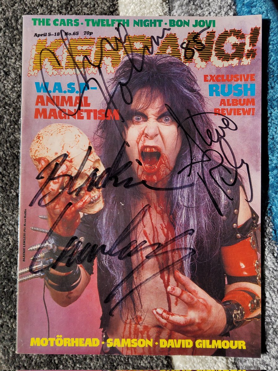 WaspFanClub's tweet photo. Kerrang! magazine #65 their most infamous cover ever, featuring the one and only, Blackie Lawless of W.A.S.P. was anxiously placed on newsagents shelves around the UK on this day, 5th April, 1984.
Happy 41st Anniversary!
@WASPOfficial #Kerrang65
#BlackieLawless #wasp #Kerrang https://t.co/JNMdmNq58A