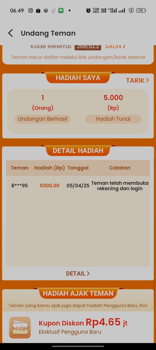 faizuzezo's tweet photo. @cindyS_andini ke aku masuk nya 5k kak https://t.co/6WOcji9wmJ