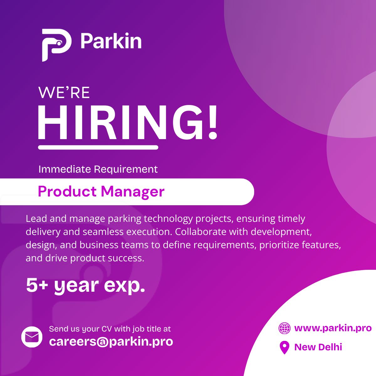 parkin_pro's tweet photo. Parkin is hiring
Apply for suitable role https://t.co/D8p7hOsMDY