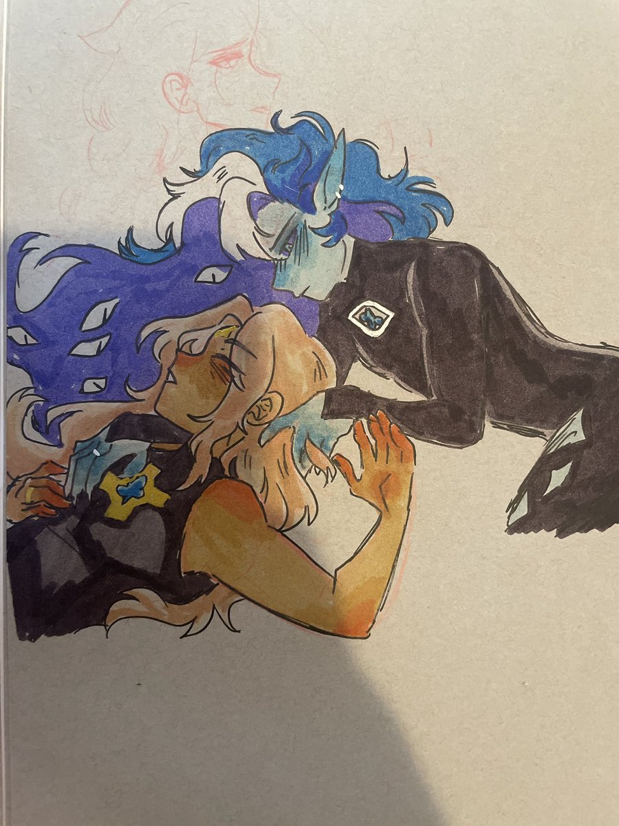miniitaurus17's tweet image. Silly sketchbook doodle w pens n markers i had on hand so pardon the not quite right colors 

Also didnt. Wanna draw their outfits. Was lazy.

#cookierunkingdom #crk #crkfanart #shadowvanilla #pureshadow