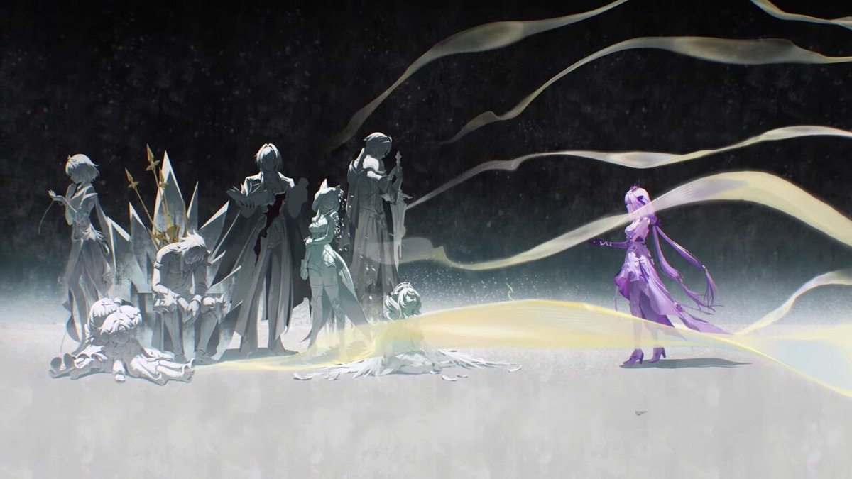 pompomfess's tweet photo. Pompom! Tanpa sadar, hoyo telah memberikan spoiler nasib karakter kesayangan kita

Source : Trailer Epos Keemasan: "Kehidupan Terbangun dari Kegelapan Malam" https://t.co/gIaCs7KnvT