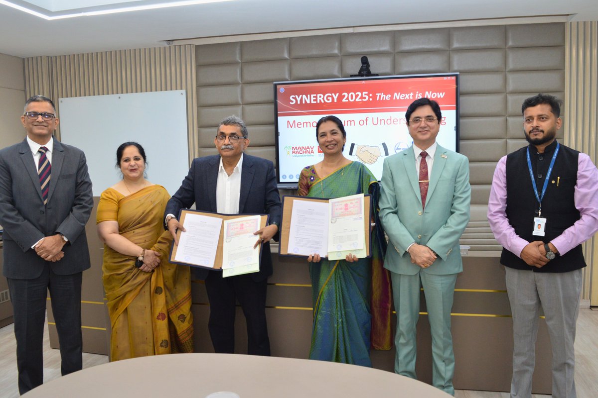 lntedutech's tweet image. L&amp;amp;T EduTech has partnered with MRU, Faridabad, to offer Integrated programs in Semiconductor Design for Industrial ICs, Robotics &amp;amp; AI, and Advanced Specialization in EV and Digital Manufacturing using AI &amp;amp; CPS.

#LnT #MRU #IntegratedPrograms #IndustryReady #SkillDevelopment