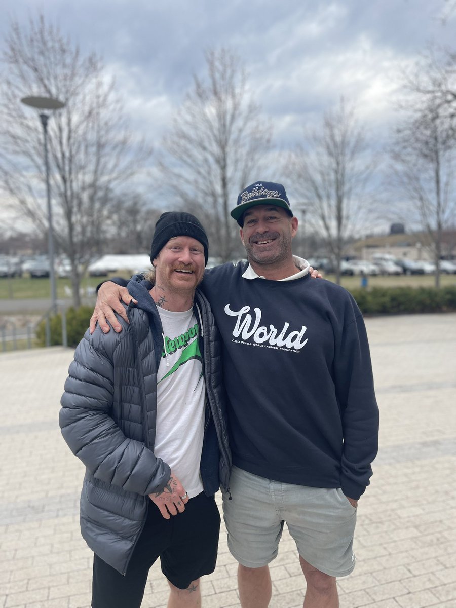 Me and the best stick handler in the history of lacrosse.
