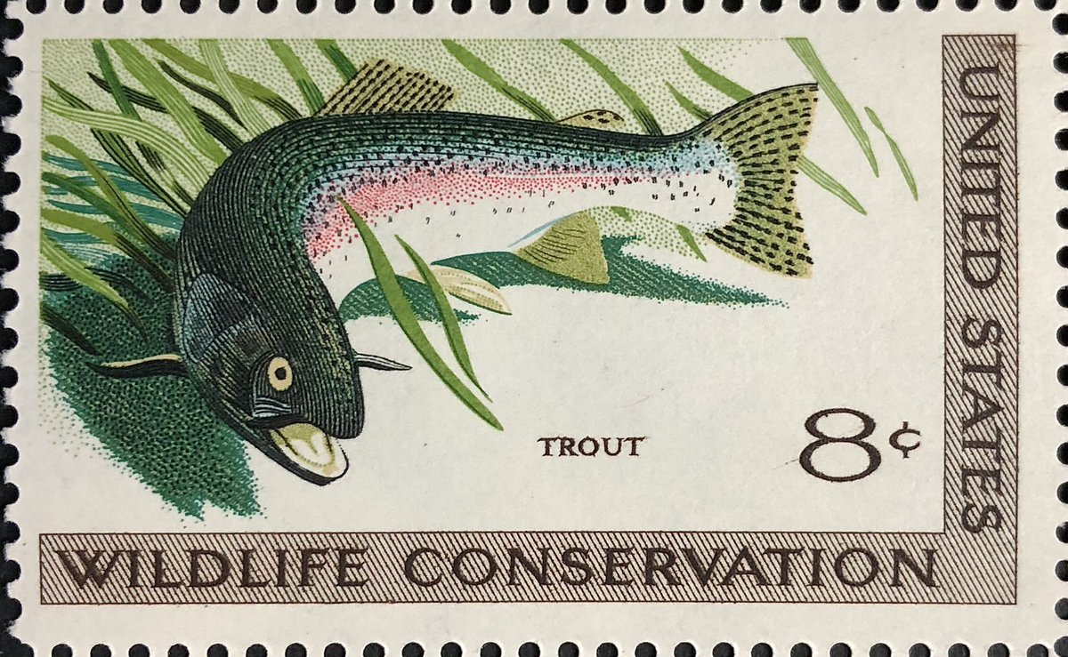 Here is a beautiful Rainbow Trout on this #EngravedBeauty from 1971. I spent many hours with my Grandfather on the creeks, rivers and lakes in Western Oregon trying to snag one of these. I don’t think I’ve been fishing since he passed in 1977.