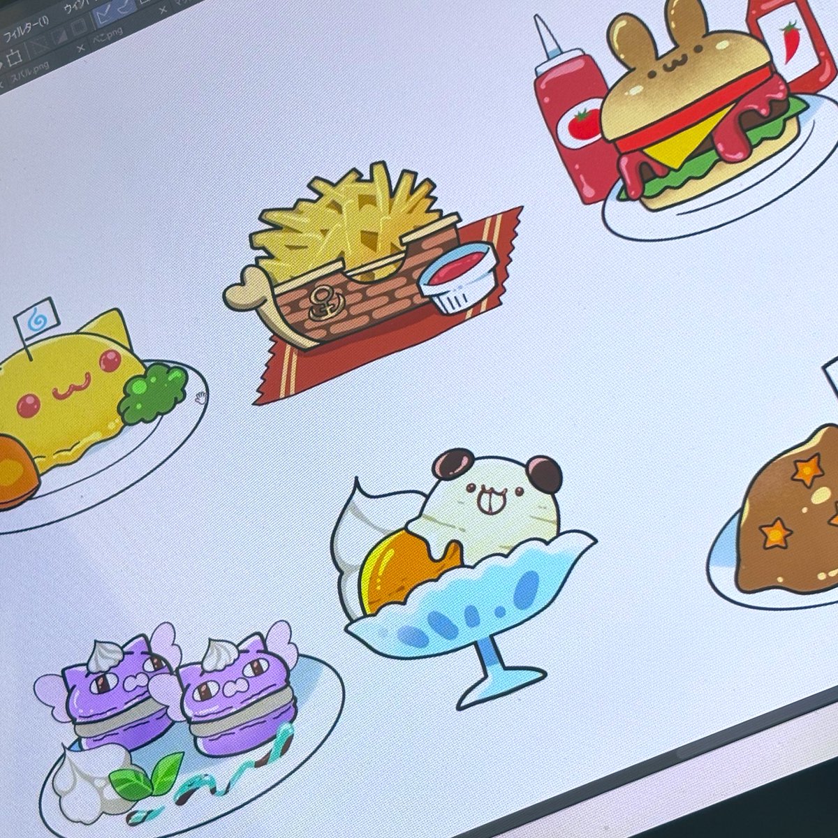 「ホロクルに向けてかわいいメニュー考え中〜 」|꒰ঌみゃろっく໒꒱のイラスト