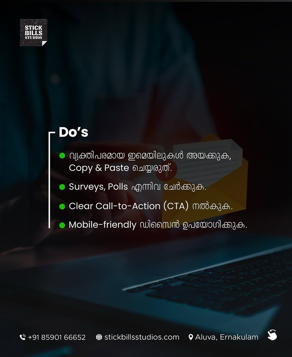 StickBillstudio's tweet photo. Let’s break down the do’s and don’ts of email marketing 💌📉 Ready to level up your strategy? Follow @stick_bills_studios for more tips! https://t.co/ZwiNGVUgut