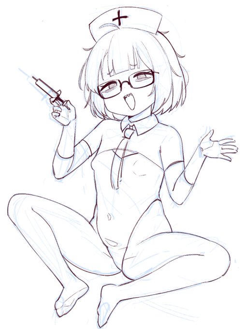ナースなぼくの下描き👩‍⚕️ 