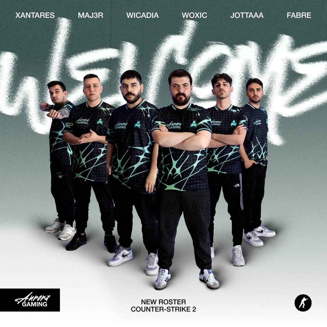 Aurora CS2 (@auroracs2_gg) on Twitter photo Today we are happy to announce the beginning of a new milestone.
Welcome new Aurora CS2 roster:
· <a href="/Maj3r_/">MAJ3R</a>
· <a href="/XANTAREScsgo/">İsmailcan Dörtkardeş</a>
· <a href="/w0xic/">Özgür Eker</a>
· <a href="/wicadiacs/">Ali Haydar Yalçın</a>
· <a href="/jotta_cs/">Samet Köklü</a>
· <a href="/Fabr1O/">Fabre</a> (Coach)
From now, the guys will represent our colors at all the top CS2 tournaments and, finally, MAJORS! Today we are happy to announce the beginning of a new milestone.
Welcome new Aurora CS2 roster:
· <a href="/Maj3r_/">MAJ3R</a>
· <a href="/XANTAREScsgo/">İsmailcan Dörtkardeş</a>
· <a href="/w0xic/">Özgür Eker</a>
· <a href="/wicadiacs/">Ali Haydar Yalçın</a>
· <a href="/jotta_cs/">Samet Köklü</a>
· <a href="/Fabr1O/">Fabre</a> (Coach)
From now, the guys will represent our colors at all the top CS2 tournaments and, finally, MAJORS!