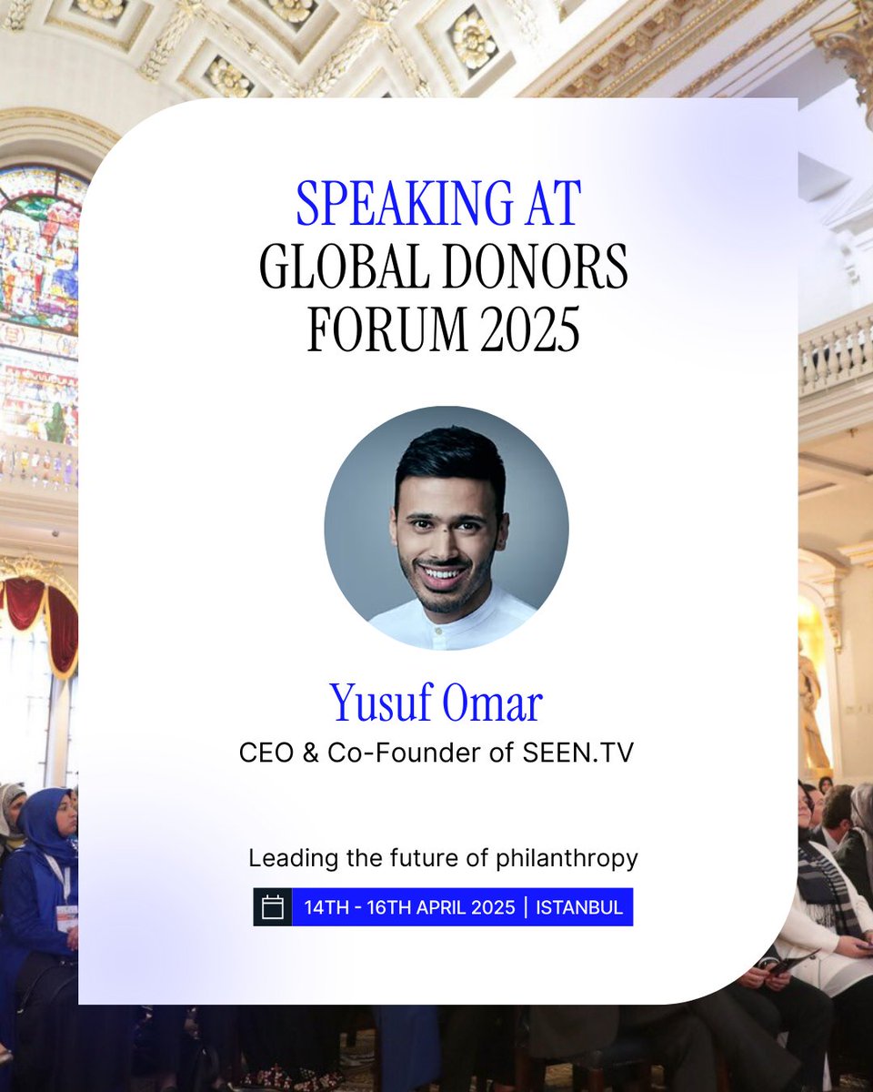 GlobalDonors's tweet photo. Excited to announce Yusuf Omar, CEO of https://t.co/hhYjdp2ZLn, will speak at the Global Donors Forum 2025 in Istanbul. With 8M followers, he’s reshaping media through user-generated content. We look forward to his insights this April! 

#GDF2025 #Media #Journalist https://t.co/GlWA8mKacq
