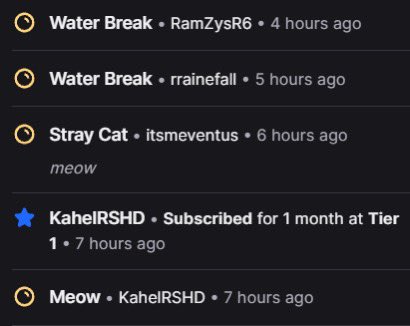 Hi meows, Thank you for those who greeted and visited me during the stream. I am grateful for your support. Shoutout to KahelRSHD for the sub. See you next stream meows 🥰🥳❤️