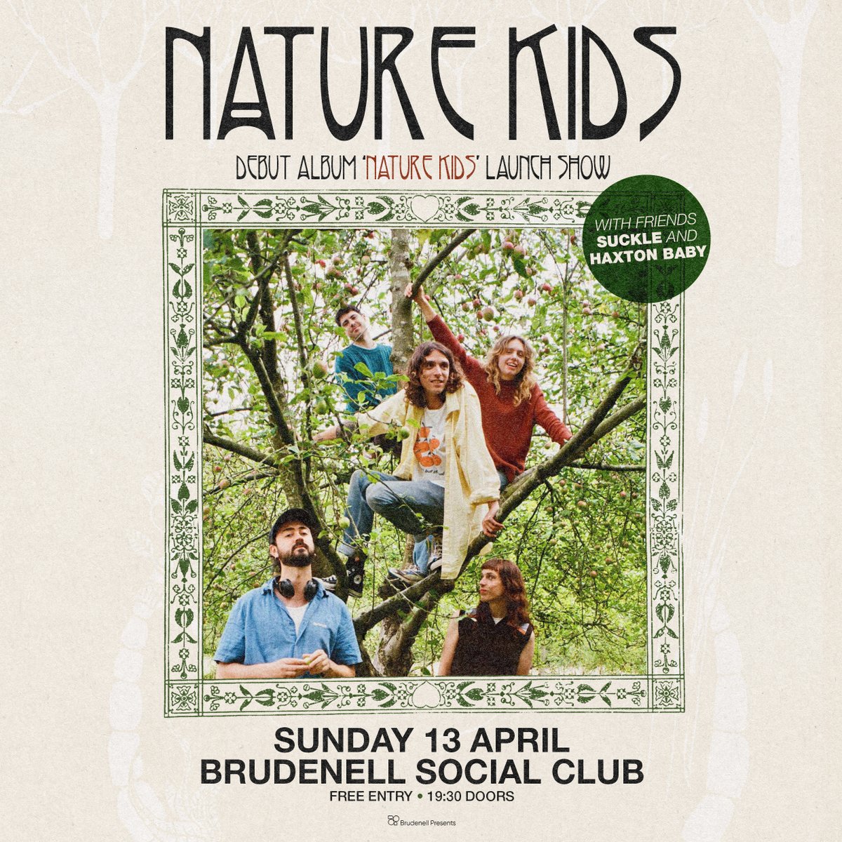 'Curtain Glow', the new single from Nature Kids came out yesterday! 🌟

Next Sunday they join us here at The Brudenell for a FREE ENTRY show to launch their debut album, along with support from Suckle &amp; Haxton Baby ⚡️

Reserve your ticket below. 👇

➡️️ bit.ly/NatureKids-Lds