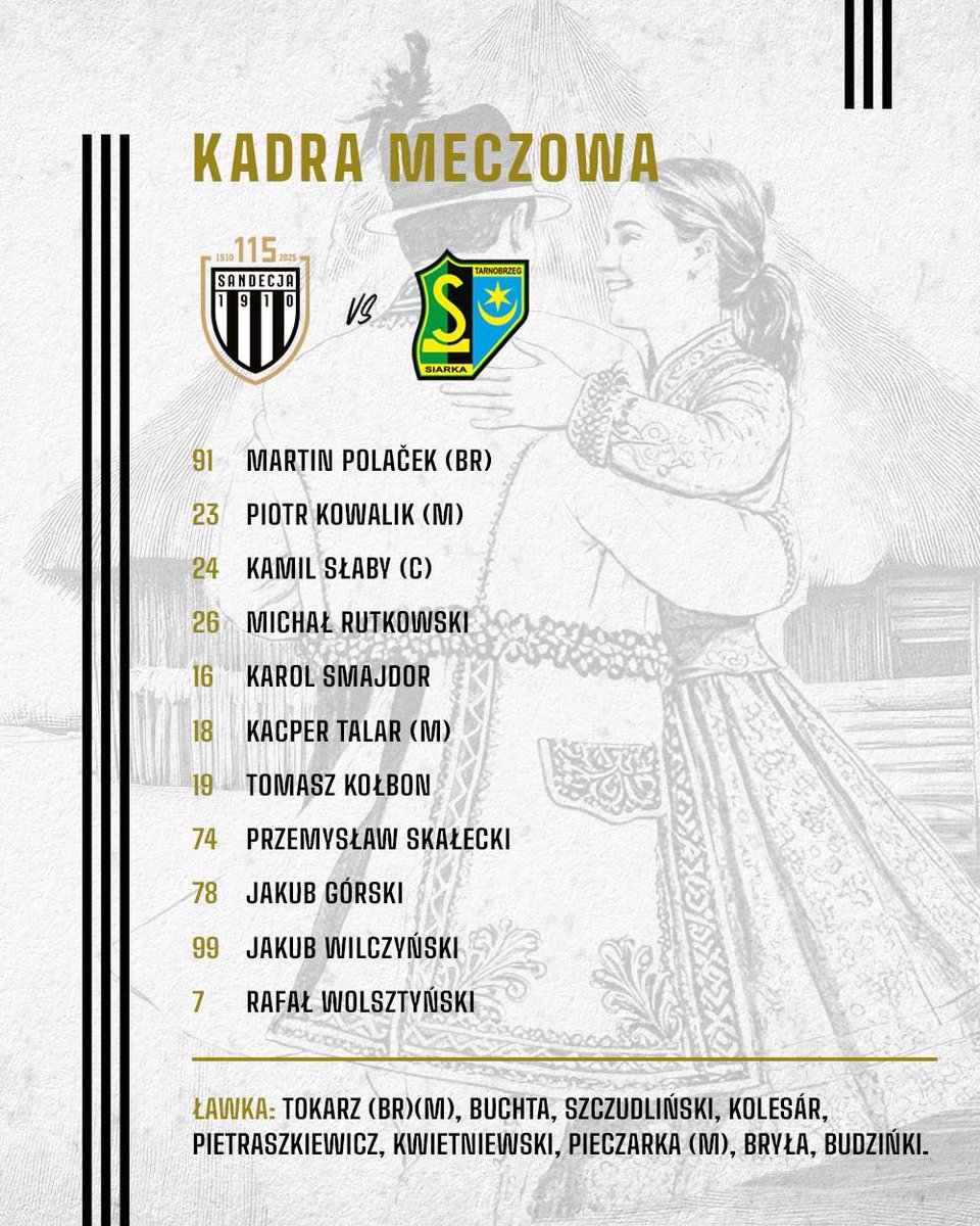 SandecjaNS's tweet photo. #SANSIA | Kadra meczowa ⚪⚫
🎬 Darmowa transmisja
CFsport / RTK
🔗 https://t.co/nptIZ9uuim
#LACHYSADECKIE https://t.co/TMo4sZM8A0