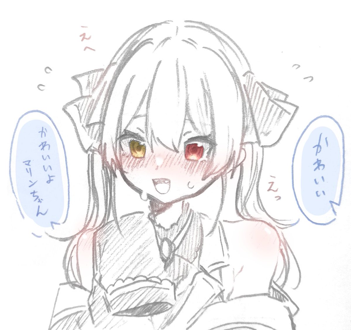 _samomo's tweet photo. 押しに弱いマリン船長🏴‍☠️
 #マリンのお宝 #イラスト https://t.co/4lthmzZHSe