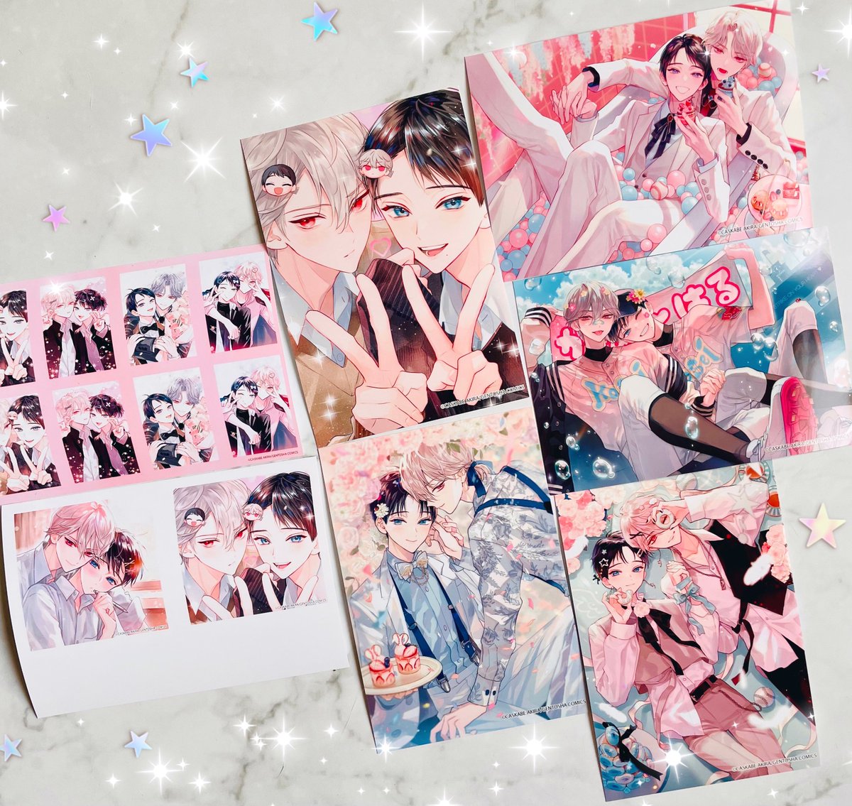 「ネップリ全種プリントしたよ#六月の七星#ろくなな#創作BL 」|カスカベアキラ🌸3.24『六月の七星⑤』発売のイラスト