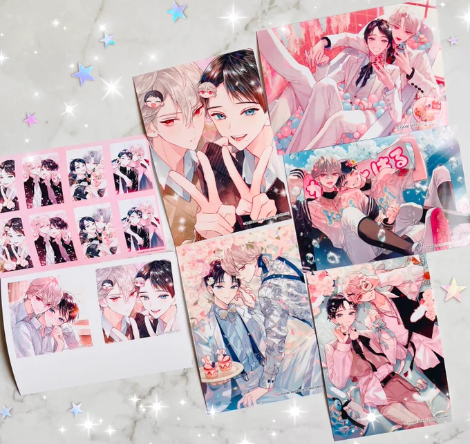 ネップリ全種プリントしたよ#六月の七星#ろくなな#創作BL 