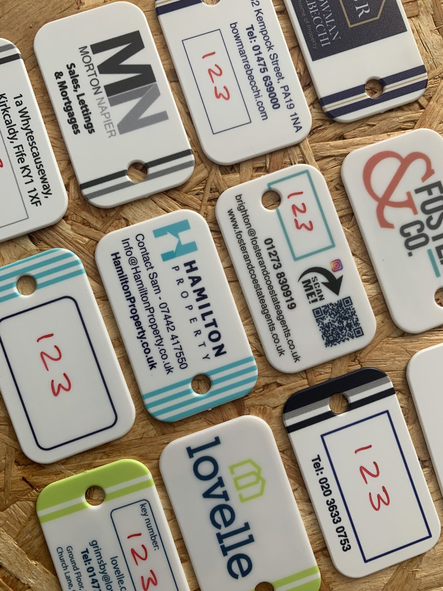 #estateagents we designed and printed loads of fobs in March, most wanting a blank space to use to write in. We also supply the pen🖊️Order today for yours #estateagent #estateagents #estateagentlife #estateagentsofinstagram #propertyforsale #tolet #forrent #forsale #lettingagent