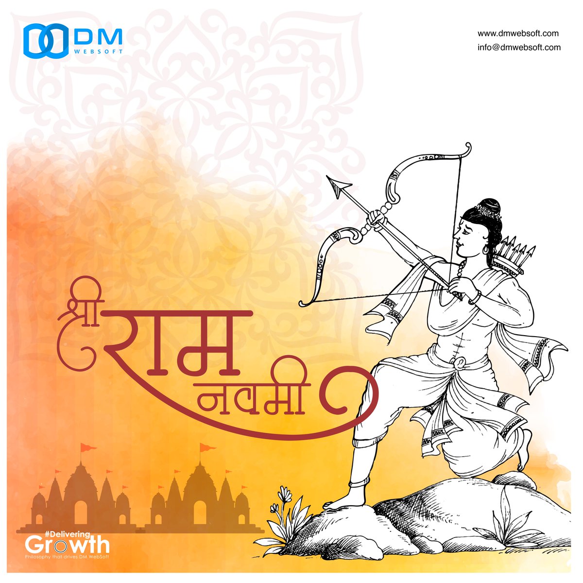 DWebsoft's tweet photo. Celebrating the divine power and righteousness of Lord Ram on this auspicious Ram Navami 🙏 May his teachings inspire us to lead a life of honor and truth.

Let’s embrace the power of righteousness and peace! Share your thoughts on how Ram Navami inspires you.

#DMWebSoftLLP https://t.co/HgiWMm0cpc