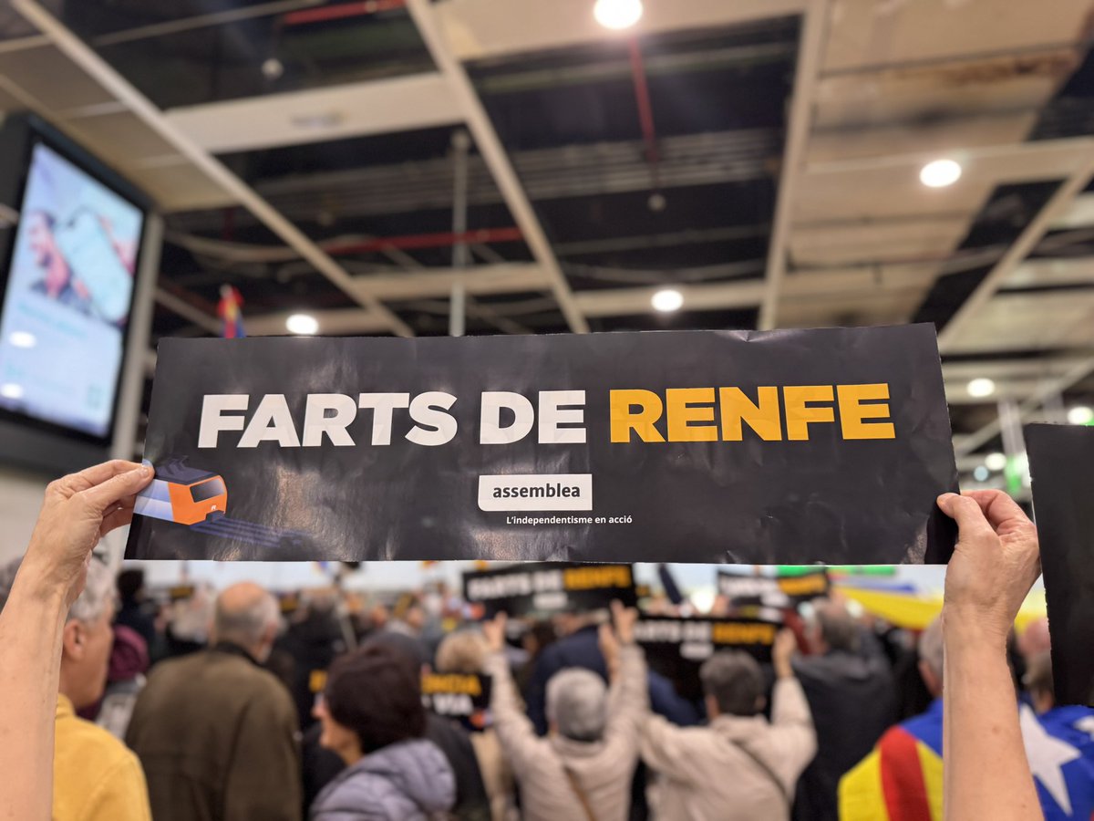 ❌🚆Participem en la protesta a l’estació de Sants pel caos de Rodalies. Exigim al president Illa que no s’amagui i planti cara a Madrid. JA N’HI HA PROU.