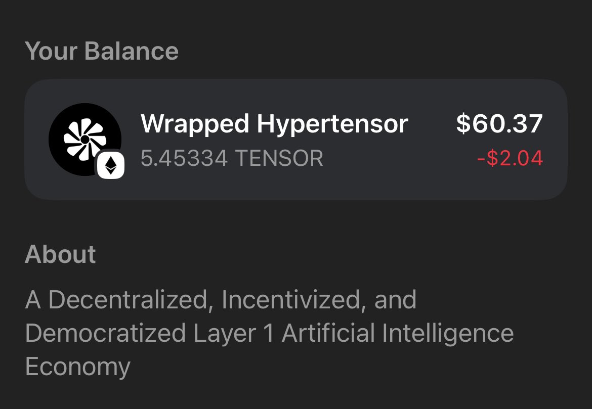 Albert_T_O_'s tweet image. Few months ago, a friend I met on Telegram introduced me to Hypertensor. He bought me 5 tokens and told me to hold for the future, calling it the &quot;next Bitcoin&quot;. This sparked my curiosity... #Hypertensor #Crypto