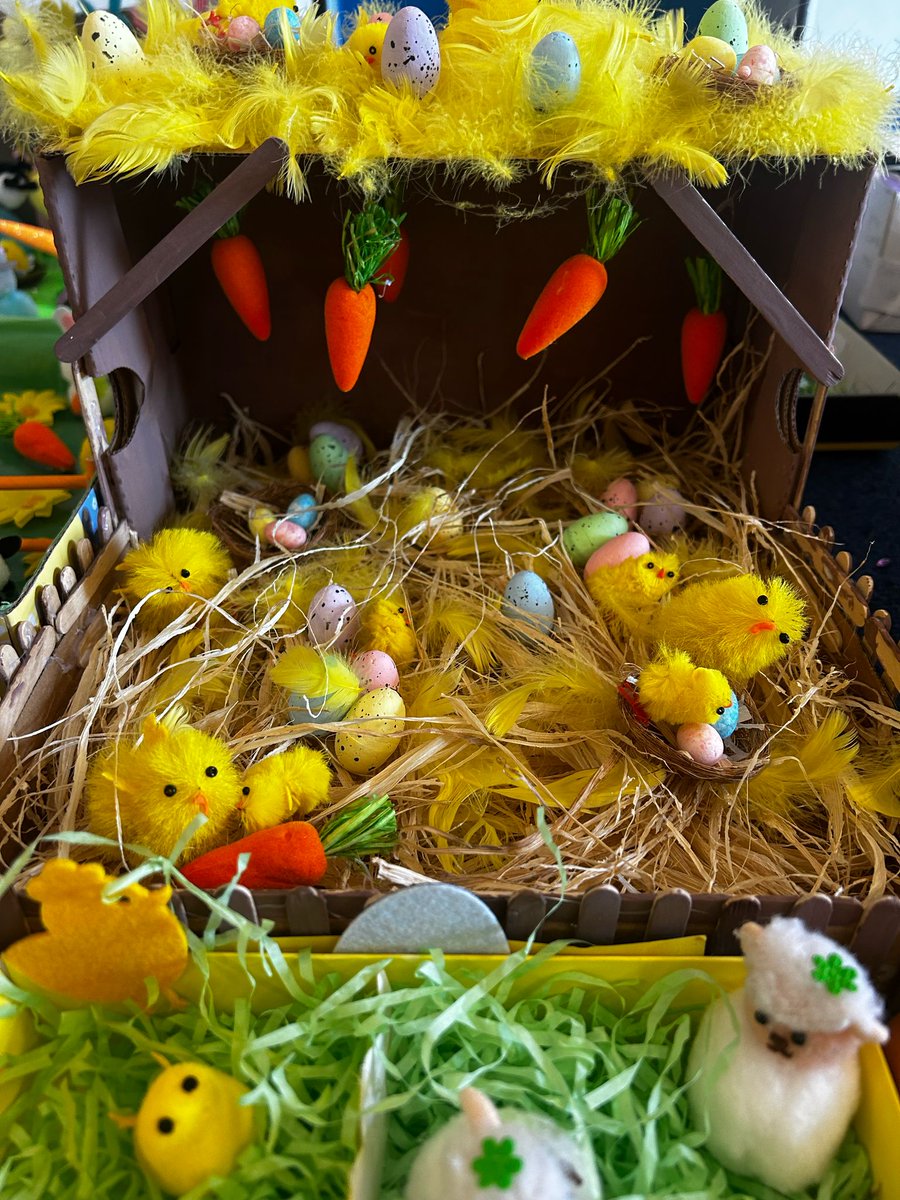 WestvalePrimary's tweet image. Easter chicks, new life at Easter. #easterboxes #RE #Creativeprojects