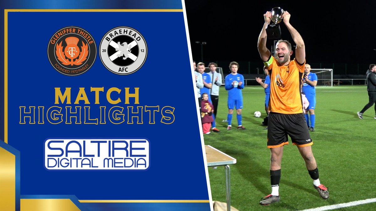 Saltire Digital Media 🎥⚽️ (@saltiredm) on Twitter photo Highlights from this <a href="/OfficialSMAFA/">SMAFA</a> - Renfrewshire & Inverclyde Cup Final 2025.
<a href="/GlenifferT_AFC/">Gleniffer Thistle AFC</a> 2-1 <a href="/BraeheadAFC/">Braehead AFC</a>
Goals for Gleniffer,
Jordan Gilchrist & Fraser Stevenson
Goal for Braehead,
Stephen Black
HIGHLIGHTS: youtu.be/LCLCshth6yE
All Footage Owned & Edited by Highlights from this <a href="/OfficialSMAFA/">SMAFA</a> - Renfrewshire & Inverclyde Cup Final 2025.
<a href="/GlenifferT_AFC/">Gleniffer Thistle AFC</a> 2-1 <a href="/BraeheadAFC/">Braehead AFC</a>
Goals for Gleniffer,
Jordan Gilchrist & Fraser Stevenson
Goal for Braehead,
Stephen Black
HIGHLIGHTS: youtu.be/LCLCshth6yE
All Footage Owned & Edited by