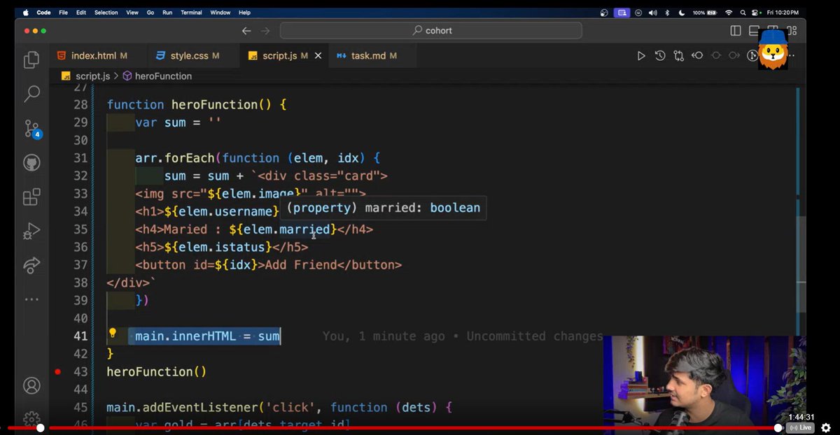 isha_singh06's tweet image. ✨ #Day46 #Class46 – DOM Learning with Sheryians Coding School ✨

🔁 forEach()
🧠 Event Bubbling
🫙 Objects in JavaScript