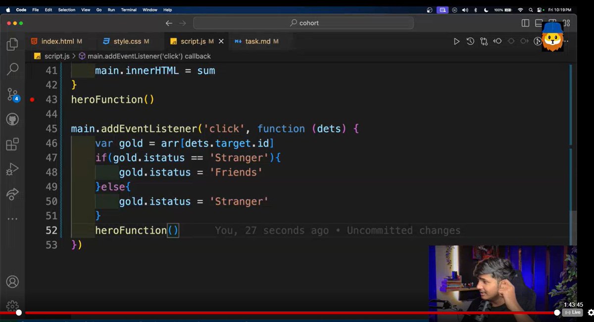 isha_singh06's tweet image. ✨ #Day46 #Class46 – DOM Learning with Sheryians Coding School ✨

🔁 forEach()
🧠 Event Bubbling
🫙 Objects in JavaScript