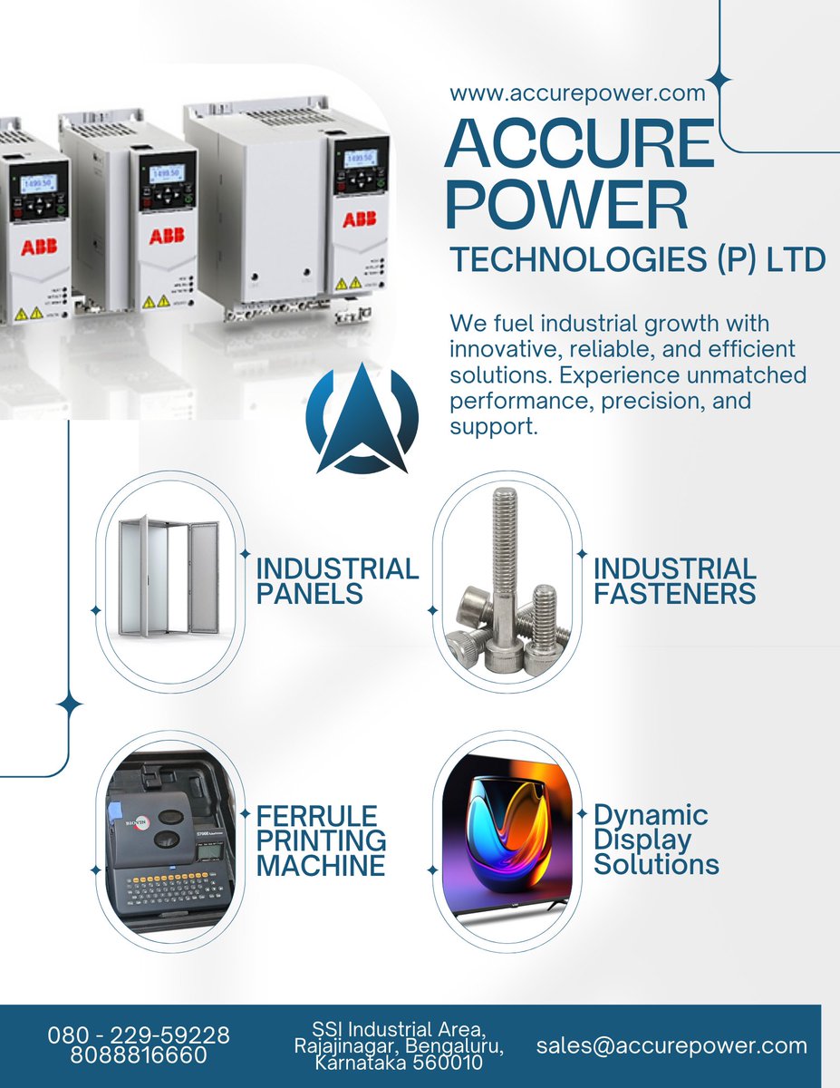 New FY, New Goals! 💼
Upgrade with smart automation, rugged panels, precision fasteners, vibrant video walls &amp; pro ferrule machines.
Let’s build smarter, stronger industries! 💡⚙️
#Automation #Manufacturing #FY25 #IndustrialSolutions