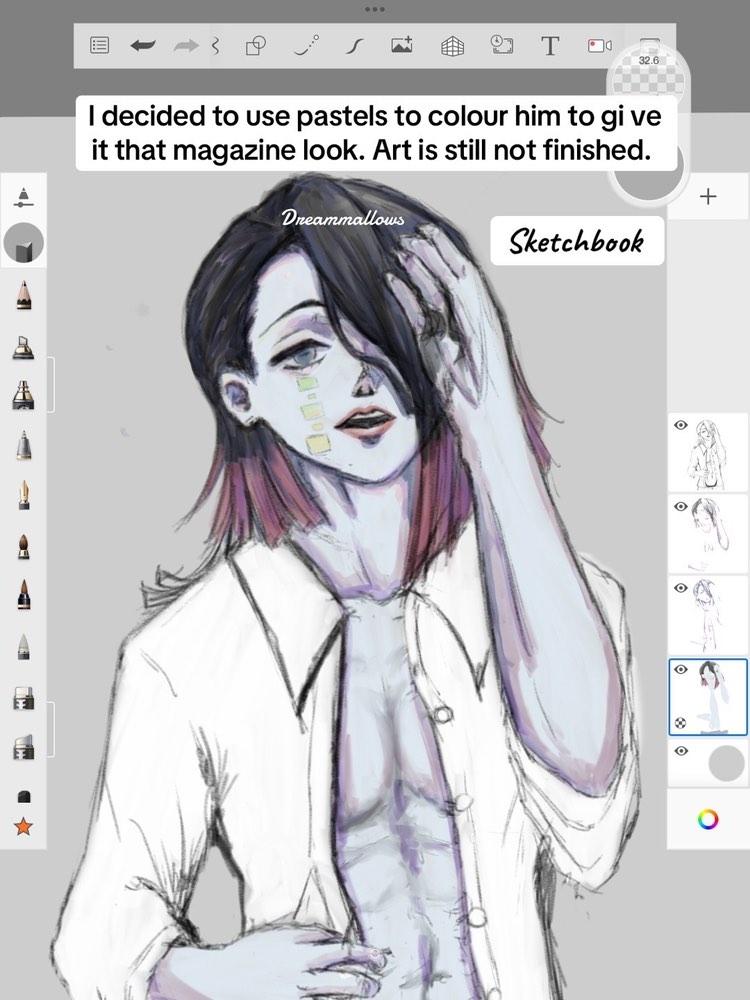 dreammallows's tweet photo. Work in progress. Enmu vogue https://t.co/gvKHs3gz25